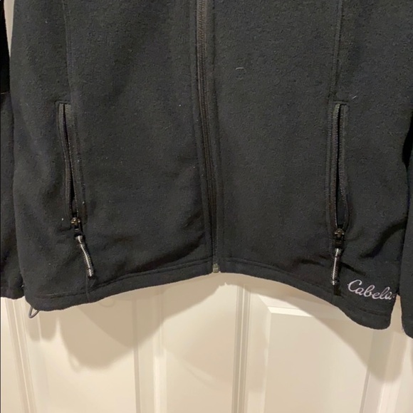 Cabelas Small Black Full Zip Fleece - Picture 2 of 11